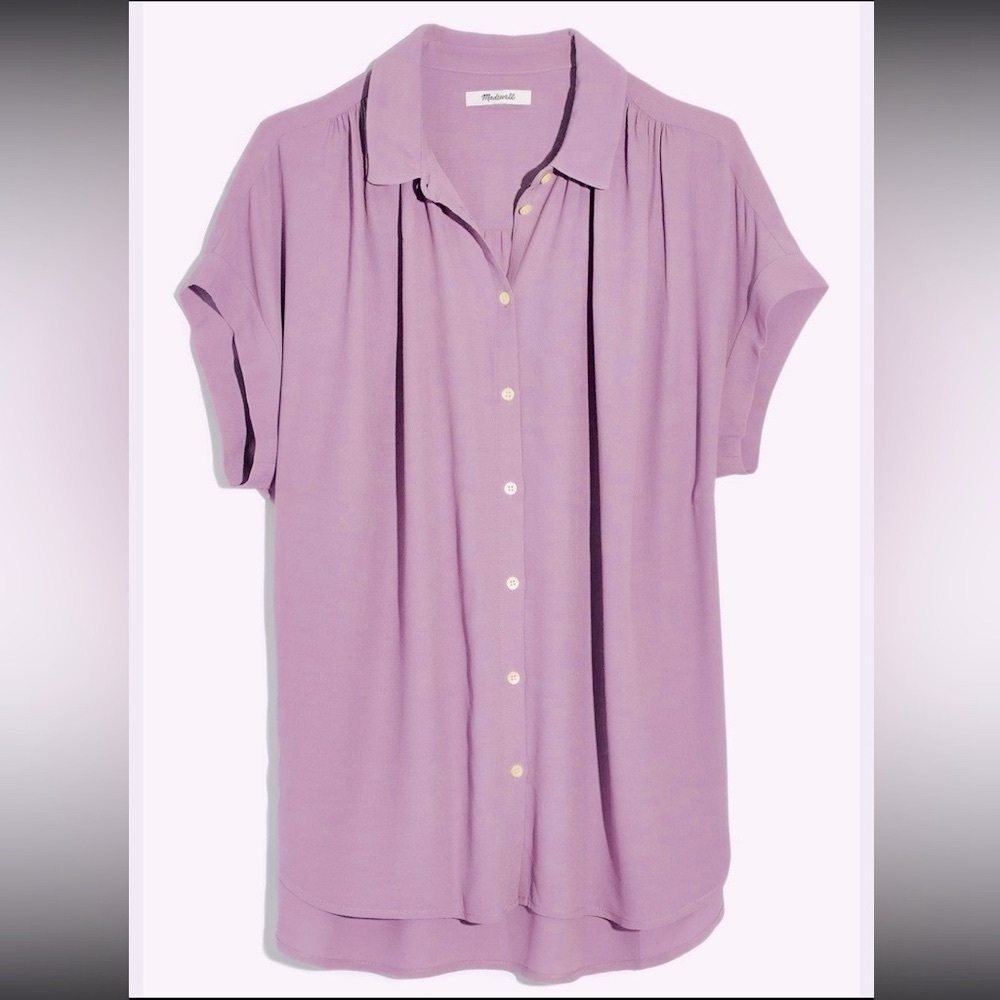 Madewell Purple Button-Down Women's Shirt